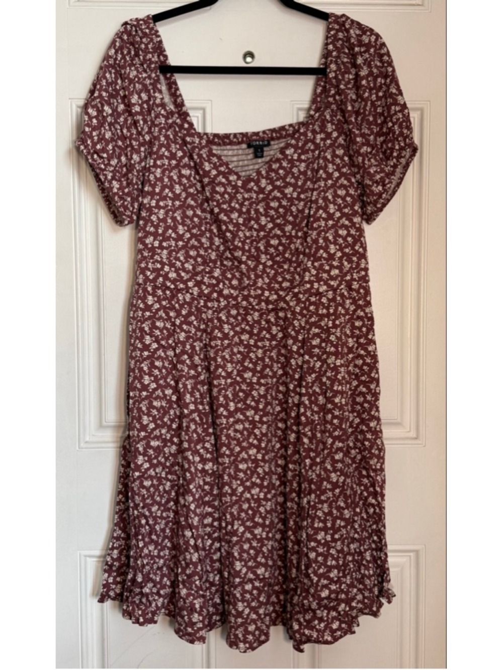 Torrid Floral Stretch Challis Sweetheart Mini Dress (Sz 1X)